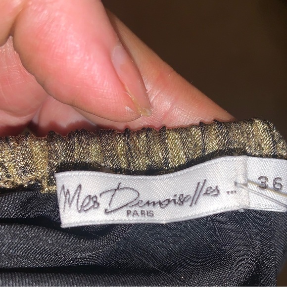 MES DEMOISELLES Paris Gatsby gold tunic blouse summer evening designer boho $300 - Picture 2 of 5
